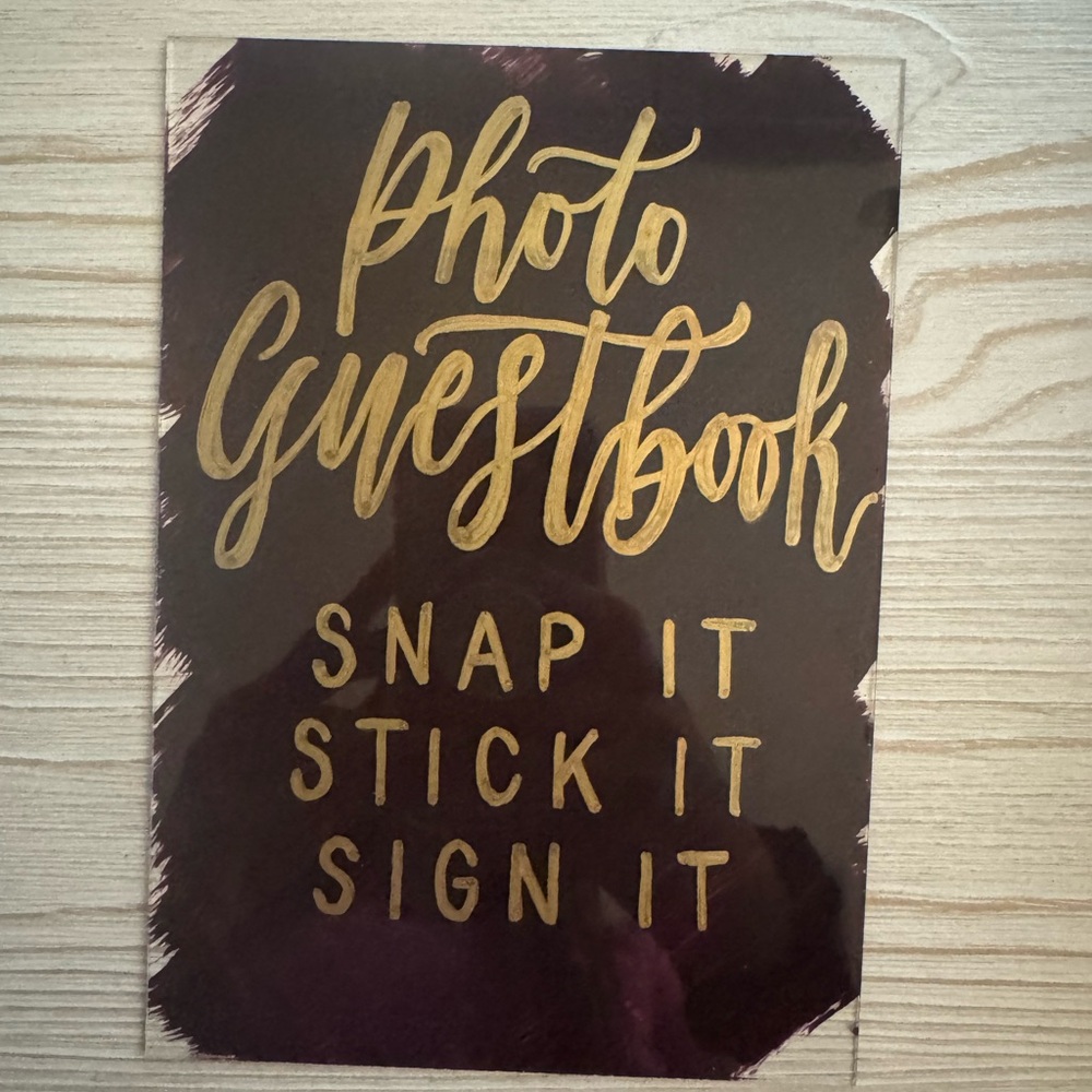 Acrylic Signs (burgundy and gold)